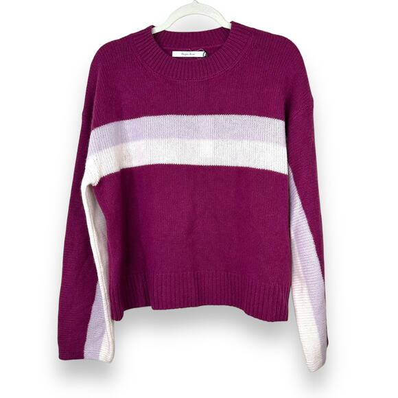 Harper Lane NWT 100% Cashmere Pink Color Block Knit Soft Wide Sleeves Sweater - Picture 1 of 6